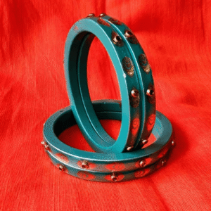 Lac Morpankhi Bangles - Aqua